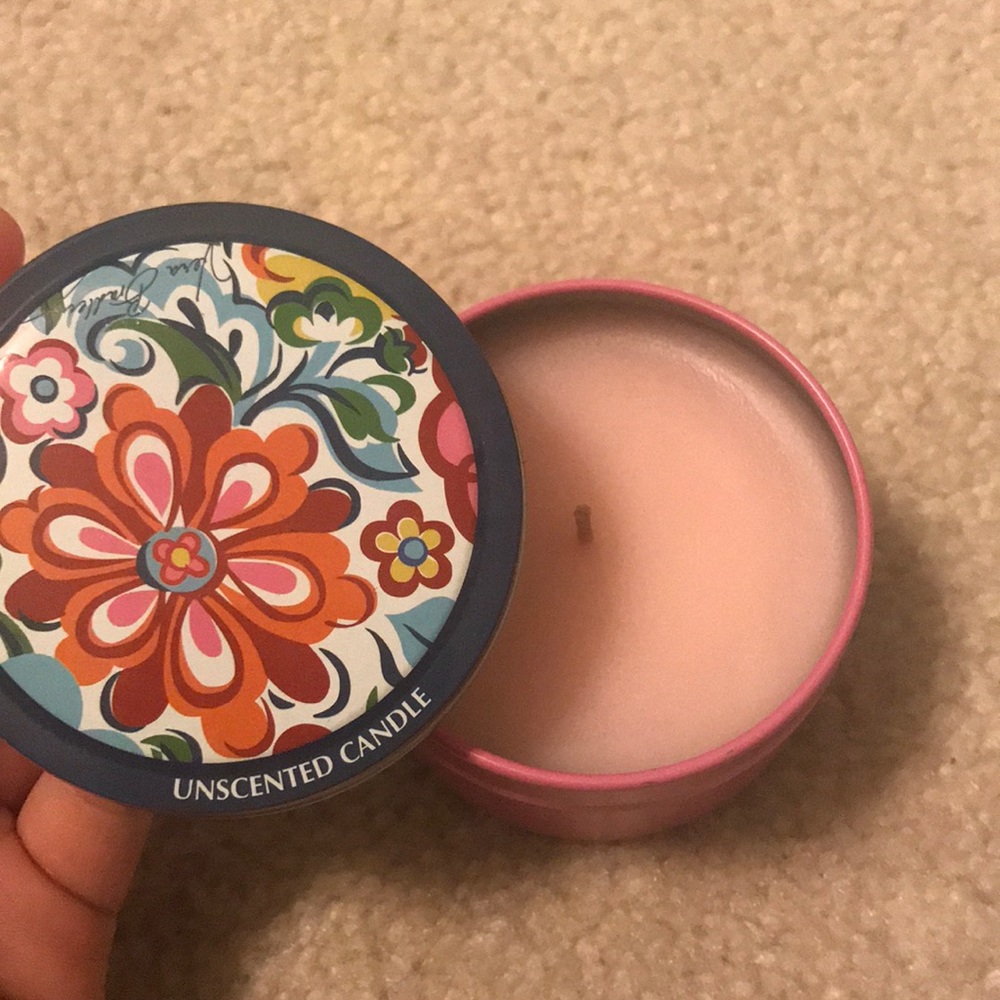 Unscented floral candle